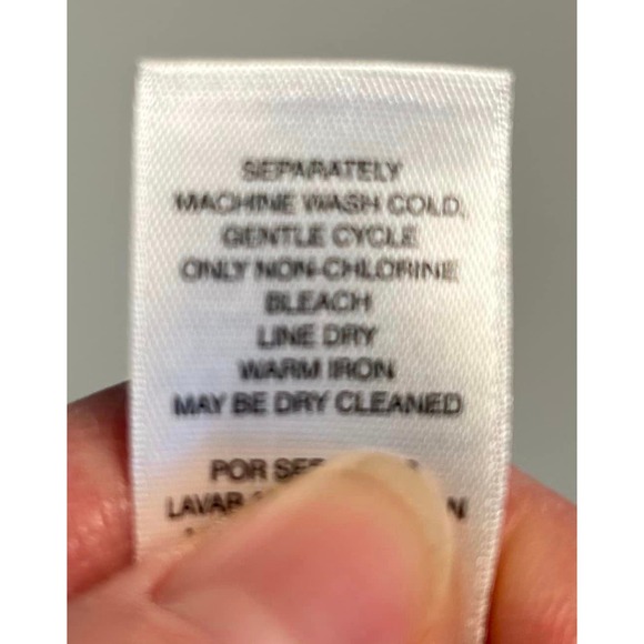 CHICO'S White Floral Zip Front Blouse Top Polyester Lined Womens 2 (L) - Picture 6 of 6